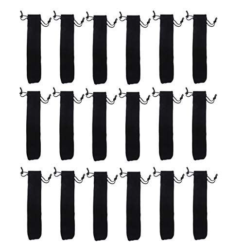 STOBOK Schwarzer Samt Federbeutel Hülle Halter Single Pen Bleistiftbeutel,25 Stück STOBOK Schwarzer Samt Federbeutel Hülle Halter Single Pen Bleistiftbeutel,25 Stück von STOBOK