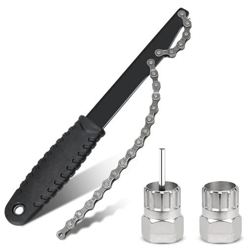 STOUCLA Fahrrad Kettenpeitsche, Kettenpeitsche, Ritzelabnehmer Cassette Lockring Tool, Kassetten Abzieher Set,Zahnkranzabzieher, für Schraubringe und Fächerschwungräder(3 stück) von STOUCLA