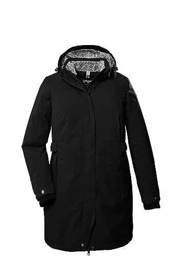 STOY Damen Funktionsjacke mit abzippbarer Kapuze - Große Größen STW 11 WMN PRK, schwarz, 54, 39797-000 von STOY