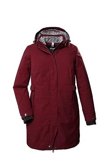 STOY Damen Funktionsjacke mit abzippbarer Kapuze - Große Größen STW 11 WMN PRK, weinrot, 46, 39797-000 von STOY