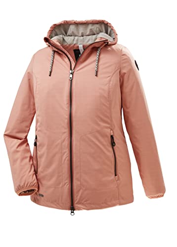 STOY Damen Softshelljacke mit Kapuze - große größen STS 5 WMN SFTSHLL JCKT, koralle, 44, 38102-000 von STOY