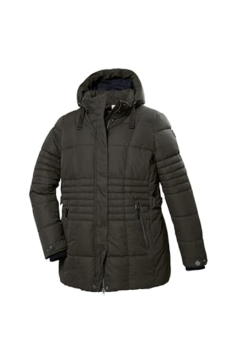 STOY Damen Steppjacke mit abzippbarer Kapuze - Große Größen STW 3 WMN QLTD JCKT, dunkeloliv, 44, 41912-000 von STOY