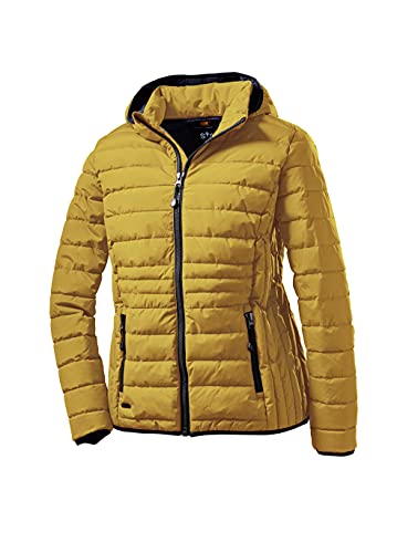 STOY Damen Steppjacke mit abzippbarer Kapuze - Große Größen - WMN Quilted JCKT B, gelb, 44, 36012-000 von STOY