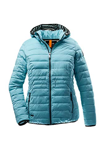 STOY Damen Steppjacke mit abzippbarer Kapuze - große Größen - Thiant WMN Quilted JCKT A, dunkelaqua, 46; 36962-000 von STOY