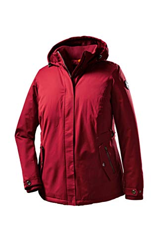 STOY Funktionsjacke Damen WMN JCKT A - Damenjacke mit Kapuze - Jacke in großen Größen - 100% wasserdicht, dunkelrot, 44, 36015-000 von STOY