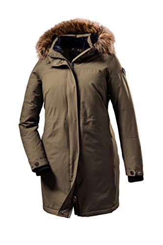 Killtec STOY Funktionsjacke Damen WMN JCKT A - Damenjacke mit Kapuze - Jacke in großen Größen - 100% wasserdicht, stahlmint, 54, 36015-000 von STOY