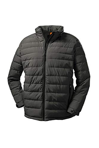 STOY Herren MN Quilted Jckt A Jacke In Daunenoptik Mit Einrollbarer Kapuze, anthrazit, 5XL von STOY