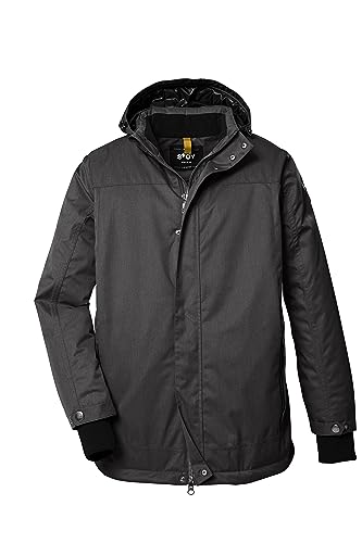 STOY Herren Funktionsjacke mit abzippbarer Kapuze - Große Größen STW 18 MN JCKT, anthrazitmelange, 6XL, 39810-000 von STOY