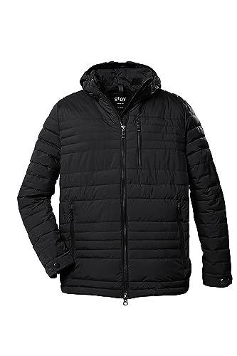 STOY Herren Steppjacke mit abzippbarer Kapuze - Große Größen STW 16 MN QLTD JCKT, schwarz blau, 3XL, 39806-000 von STOY