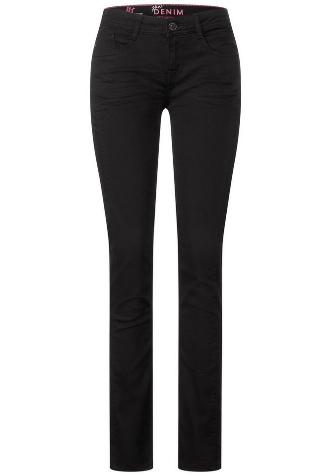 STREET ONE Thermohose - Casual Fit - Hose Slim Fit - schwarze Basic Hose von STREET ONE