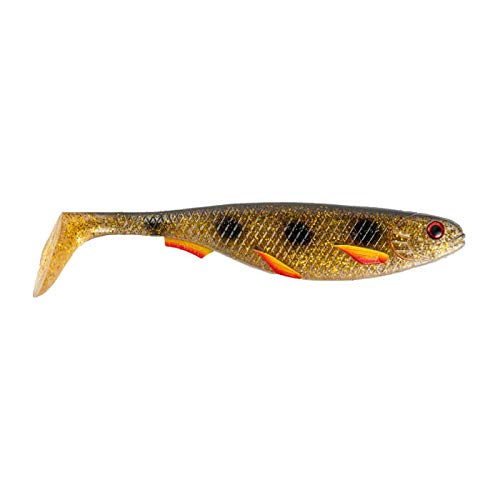 STROFT Predator P-18 Gummifisch 18cm Gold Flakes Fire Fin STROFT Predator P-18 Gummifisch 18cm Gold Flakes Fire Fin von STROFT
