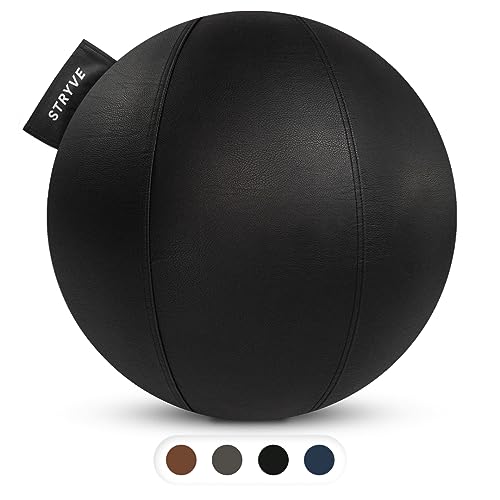 STRYVE Active Ball All Black 70cm – Design Award GEWINNER – Kunstleder-Gymnastikball für Fitness, Yoga, Pilates – Ergonomischer Sitzball fürs Büro, inkl. Luftpumpe & E-Book, belastbar bis 150kg STRYVE Active Ball All Black 70cm – Design Award GEWINNER – Kunstleder-Gymnastikball für Fitness, Yoga, Pilates – Ergonomischer Sitzball fürs Büro, inkl. Luftpumpe & E-Book, belastbar bis 150kg von STRYVE