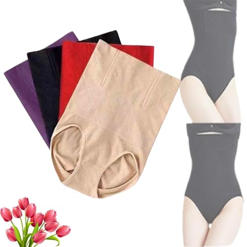 Entsprechend Bauchkontrolle Shapewears, Entsprechend hoch taillierte Bauchkontrolle Shapewear Höschen, Taillenhöschen (Medium-Large,4pcs) von STTBRHF