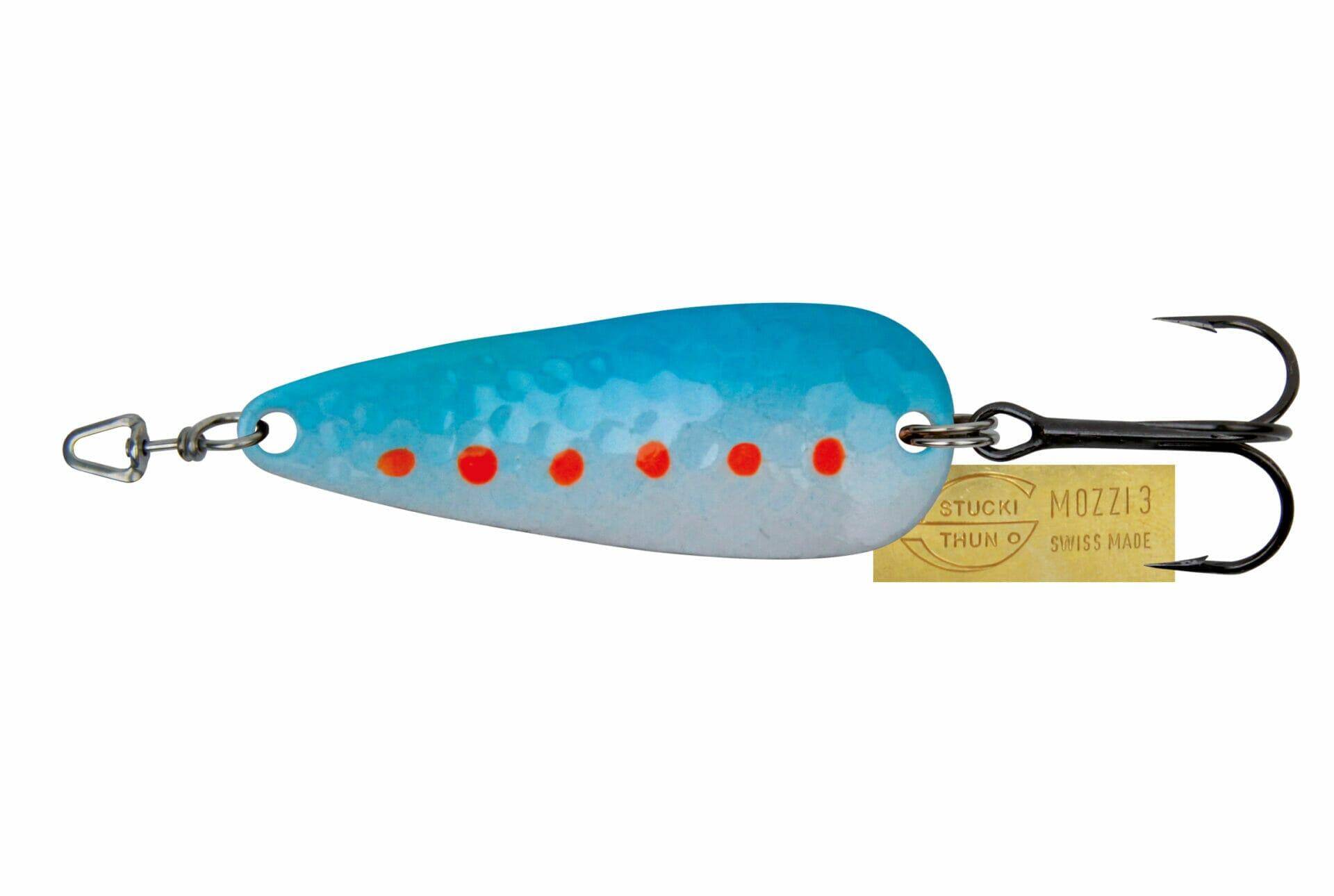 Spinner - Stucki MOZZI 3 - UV blue/red spots von STUCKI FISHING