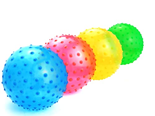 STUWU 4X Noppenball 20 cm mit Ballnadel Massageball Pilates Igelball Stachelball Kunststoffball Gymnastikball STUWU 4X Noppenball 20 cm mit Ballnadel Massageball Pilates Igelball Stachelball Kunststoffball Gymnastikball von STUWU