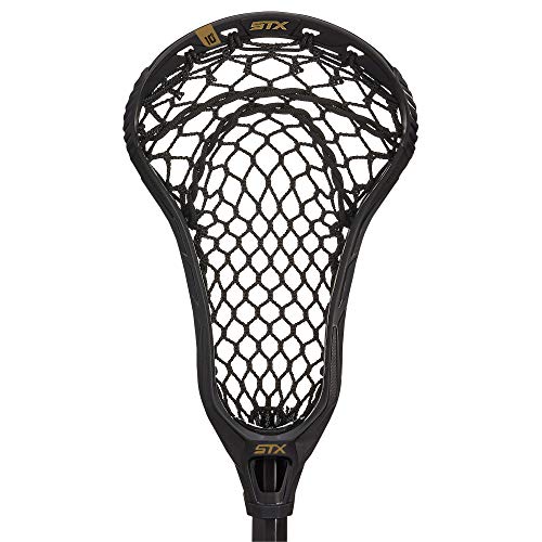 STX Lacrosse Fortress 700 Saitenkopf mit Crux Mesh Pro Tasche, Schwarz von STX