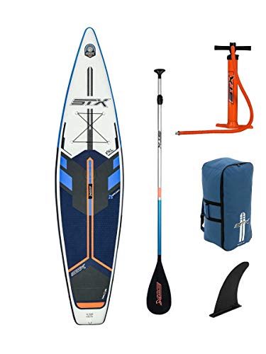 STX Touring Windsurf 11';6 Aufblasbares Stand Up Paddle Board SUP-Paket - Board, Tasche, Paddel, Pump & Leine/Gurt - Blau von STX
