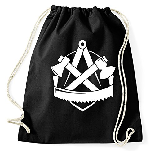 STYLETEX23 Zimmermann Zunft Logo Turnbeutel Sportbeutel, schwarz STYLETEX23 Zimmermann Zunft Logo Turnbeutel Sportbeutel, schwarz von STYLETEX23