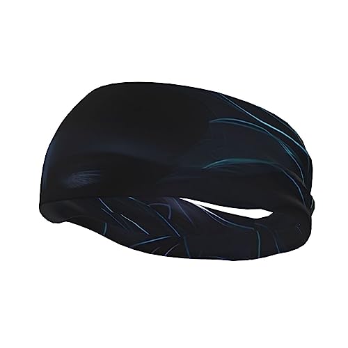 Black Mystery Sport-Stirnband für Männer und Frauen, geeignet für Laufen, Yoga, Basketball, elastisches Feuchtigkeitsband. von STejar