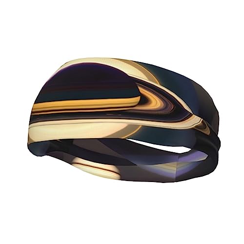 Schönes Saturn-Sport-Stirnband für Männer und Frauen, geeignet für Laufen, Yoga, Basketball, elastisches Feuchtigkeitsband. von STejar