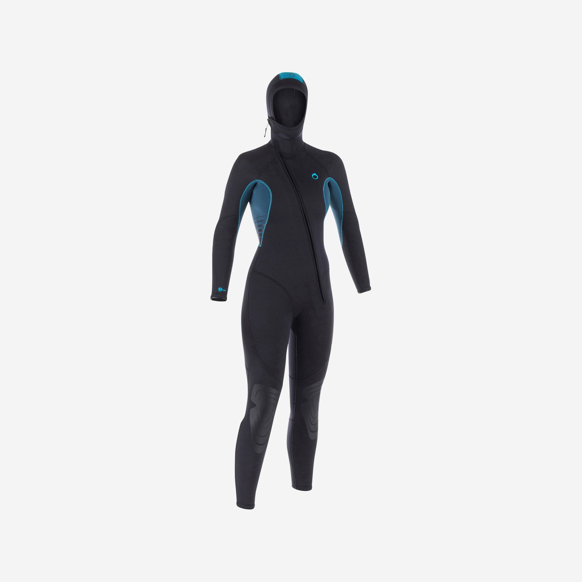 Neoprenanzug mit Kopfhaube Damen Neopren 7.5 mm - SCD 500 schwarz/blau Neoprenanzug mit Kopfhaube Damen Neopren 7.5 mm - SCD 500 schwarz/blau von SUBEA