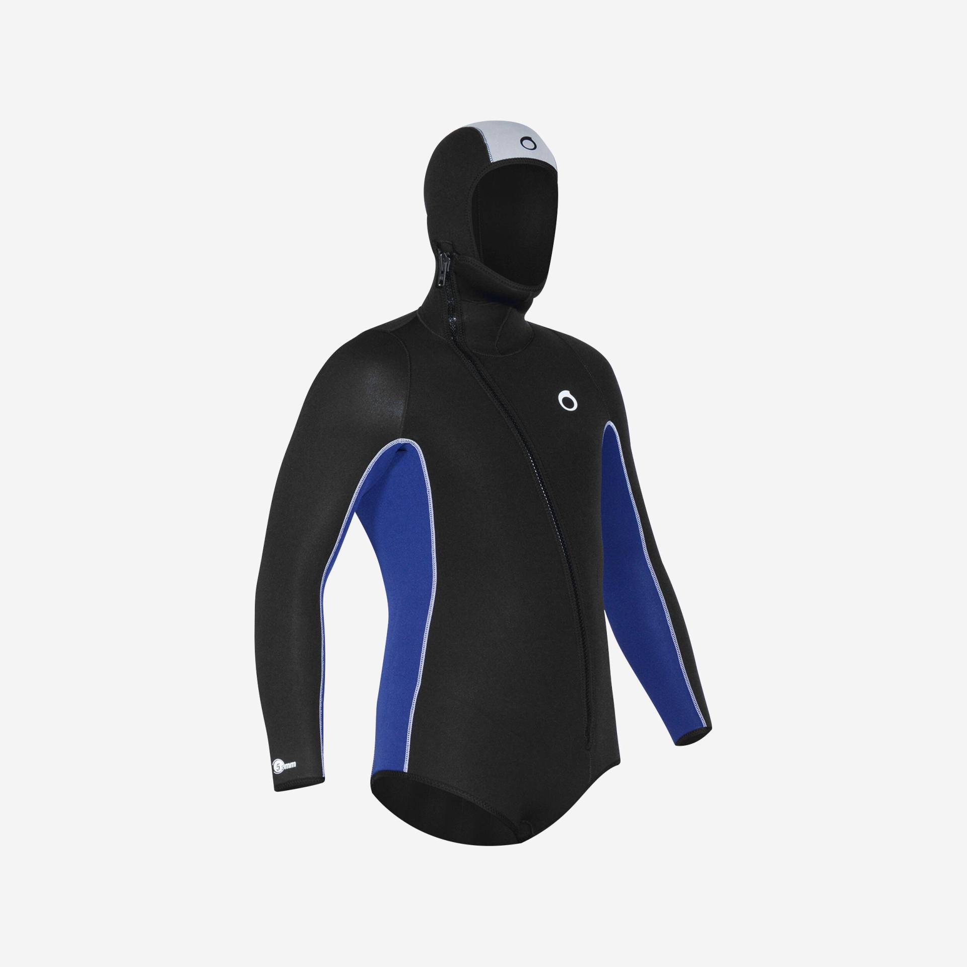 Neoprenjacke Herren mit Kopfhaube Tauchen 5.5 mm - SCD schwarz/blau Neoprenjacke Herren mit Kopfhaube Tauchen 5.5 mm - SCD schwarz/blau von SUBEA