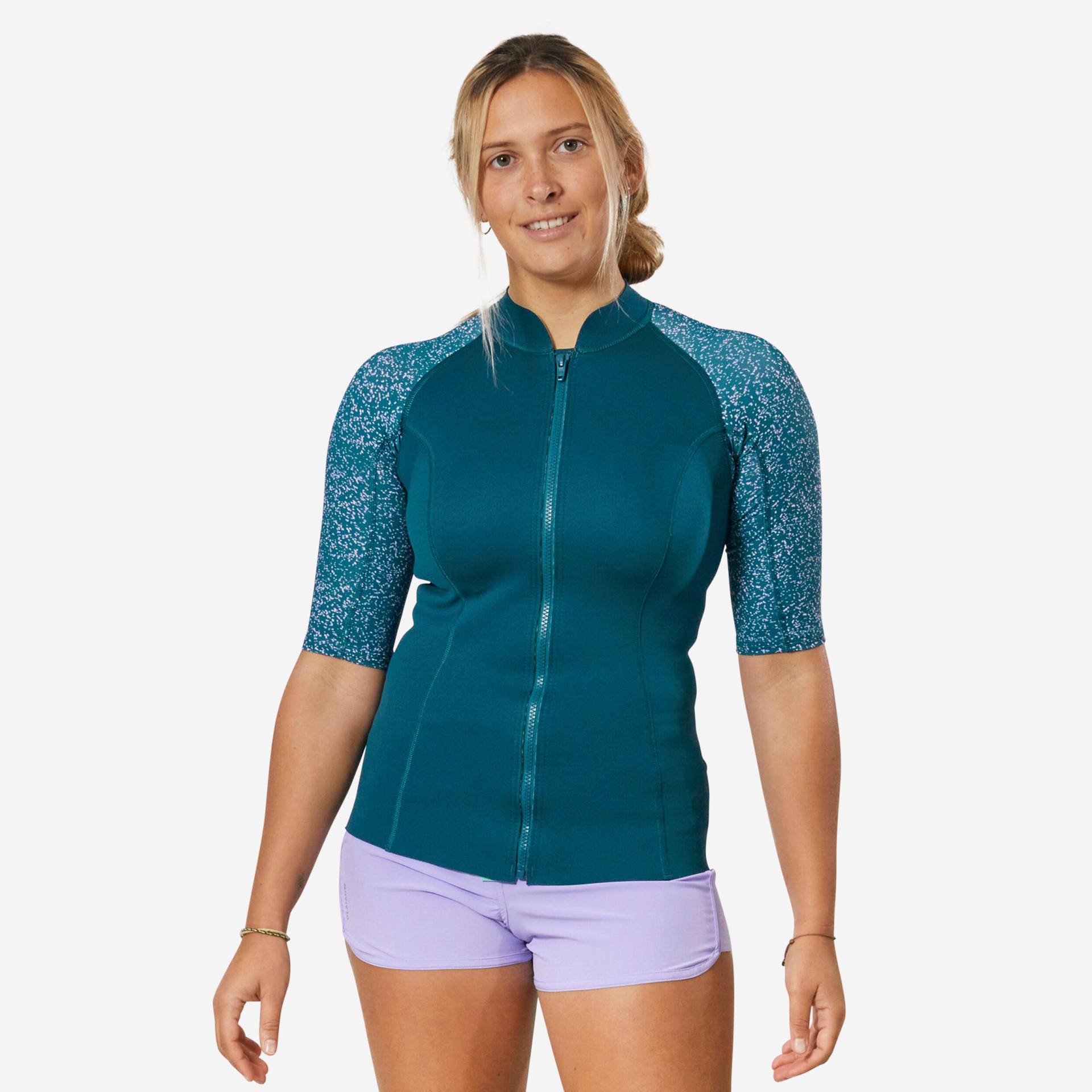 Neoprentop Damen UV-Schutz kurzarm Neopren 1.5 mm - marineblau Neoprentop Damen UV-Schutz kurzarm Neopren 1.5 mm - marineblau von SUBEA