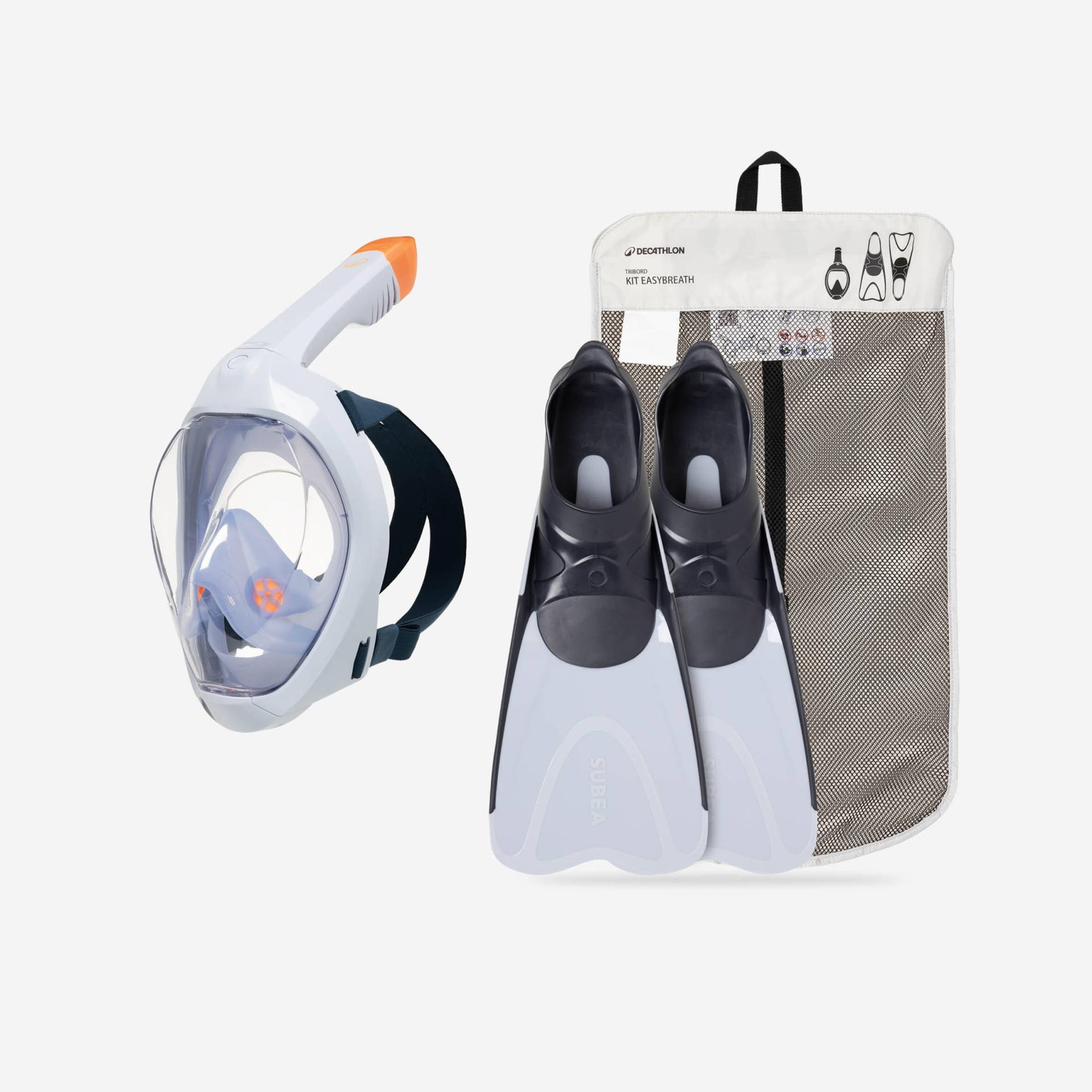 Schnorchel-Set Maske Flossen Erwachsene - Easybreath Schnorchel-Set Maske Flossen Erwachsene - Easybreath von SUBEA