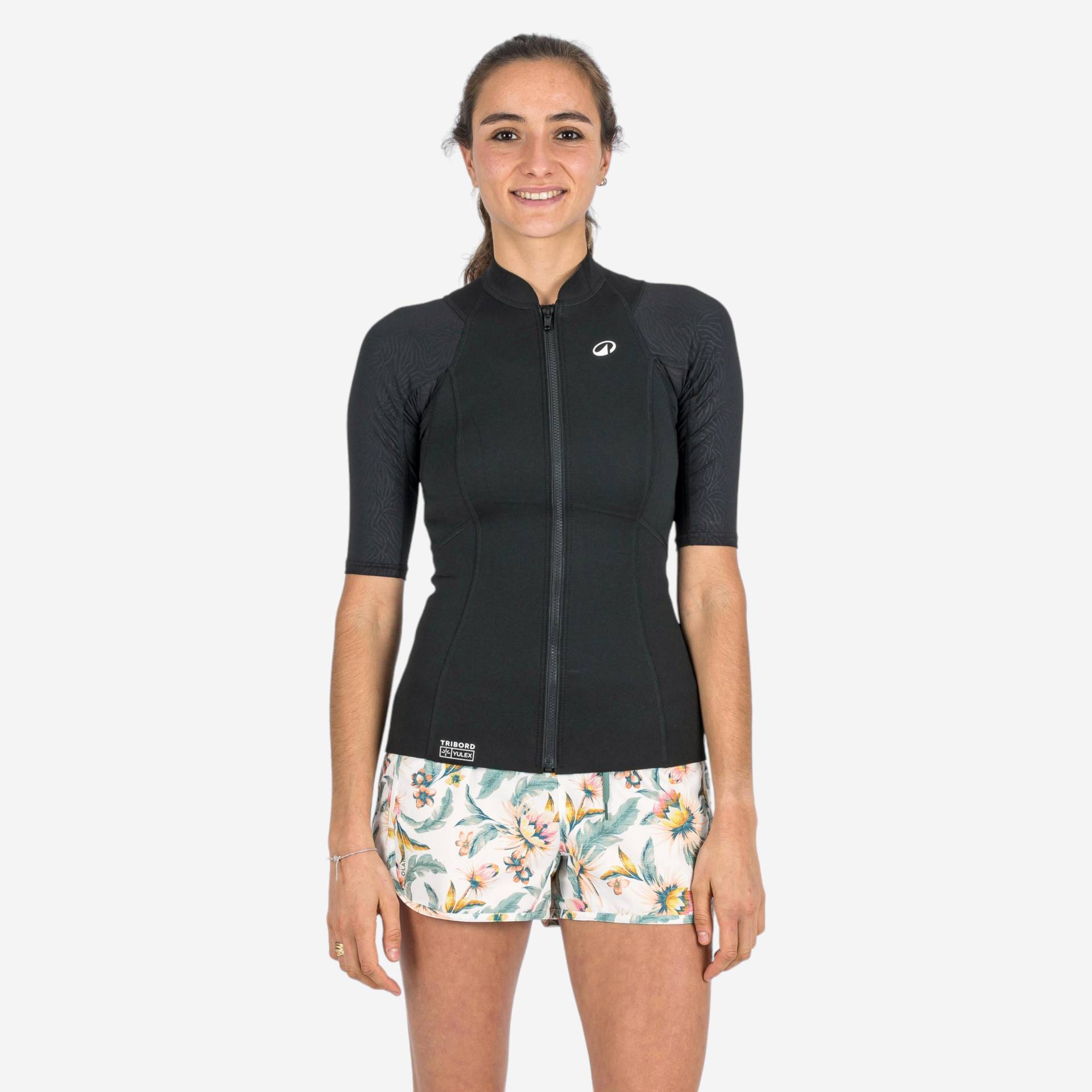 UV-Top kurzarm Damen 1.5 mm - Yulex 100 schwarz UV-Top kurzarm Damen 1.5 mm - Yulex 100 schwarz von SUBEA