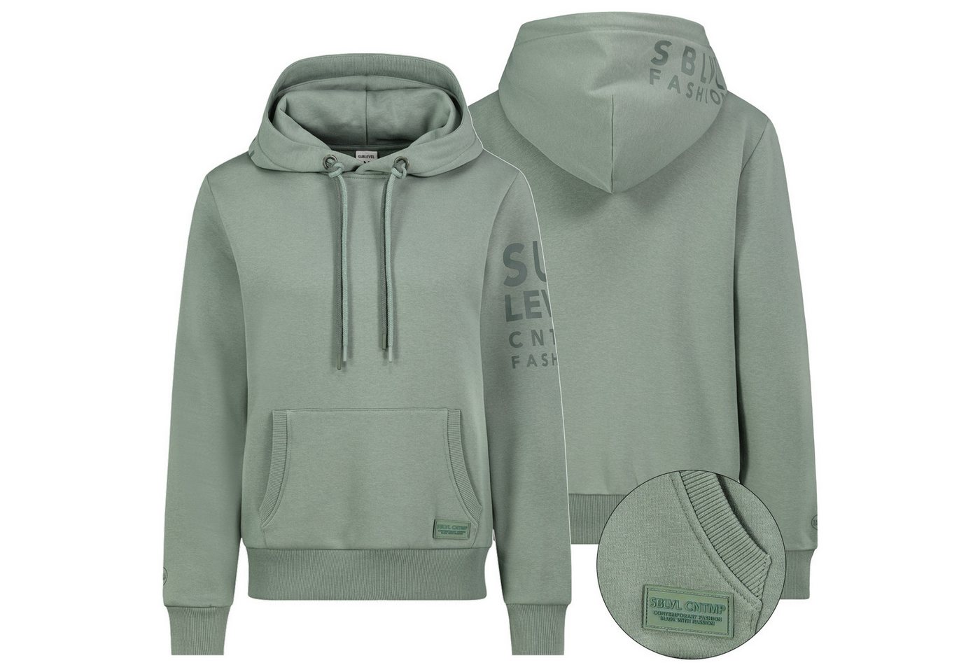 SUBLEVEL Hoodie Sublevel Hoodie Sweater Kapuzenpullover Übergangs Kapuzen Sweatshirt von SUBLEVEL