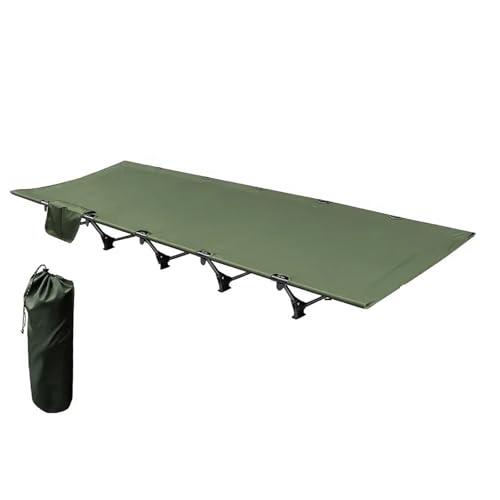 SUBLXPoten Feldbett Campingbett, tragbares Klappbett, ultraleichtes Schlafbett aus Aluminiumlegierung for Outdoor-Wanderungen, Rucksackreisen(Green) von SUBLXPoten