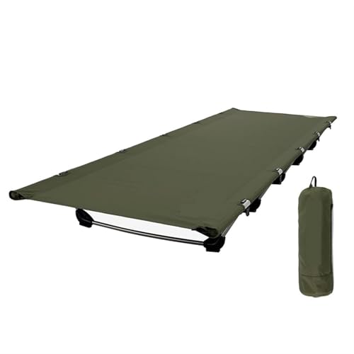 SUBLXPoten Feldbett Campingbett Ultraleichtes Hängemattenbett Klappbett Outdoor Wanderbedarf Bett(Dark Green) von SUBLXPoten