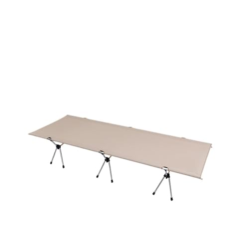 SUBLXPoten Feldbett Klappbett, ultraleichtes Campingbett, tragbares Reisebett for den Außenbereich, Einzelperson, Wanderliegestuhl, Schlafbett, 190 x 65 cm(Khaki) von SUBLXPoten