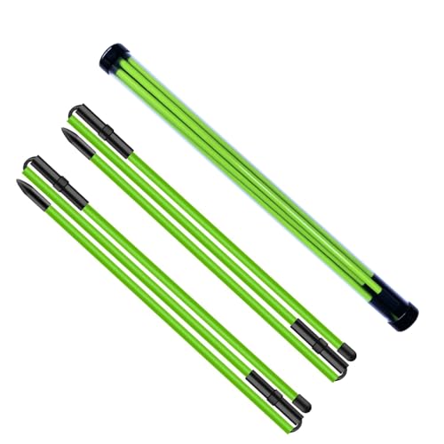 SUBORAWOS 2 Stück Faltbare Golf Alignment Sticks, Golf Ausrichtungsstangen Schwung- und Putt-Training Aid mit Durchsichtigem Aufbewahrungsrohr, Tragbar für Präzises Zielen und Haltungskorrekt (Grün) SUBORAWOS 2 Stück Faltbare Golf Alignment Sticks, Golf Ausrichtungsstangen Schwung- und Putt-Training Aid mit Durchsichtigem Aufbewahrungsrohr, Tragbar für Präzises Zielen und Haltungskorrekt (Grün) von SUBORAWOS
