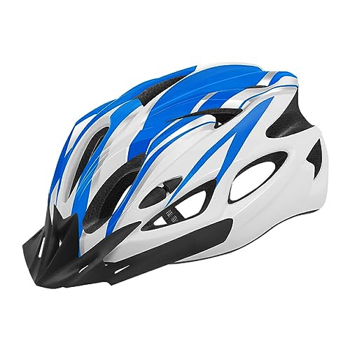 SUIOPPYUW Outdoor Fahrradhelm, verstellbar, leicht und langlebig für Herren, großer Leichter Helm, Outdoor Fahrradhelm für Herren, Blau Weiss, Einheitsgröße von SUIOPPYUW