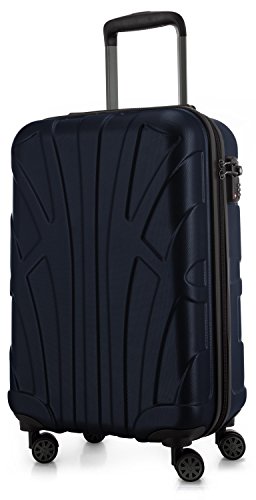 suitline - Handgepäck Hartschalen-Koffer Koffer Trolley Rollkoffer Reisekoffer, TSA, 55 cm, ca. 34 Liter, 100% ABS Matt, Dunkelblau suitline - Handgepäck Hartschalen-Koffer Koffer Trolley Rollkoffer Reisekoffer, TSA, 55 cm, ca. 34 Liter, 100% ABS Matt, Dunkelblau von suitline
