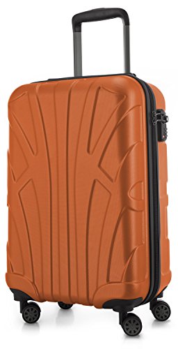 suitline - Handgepäck Hartschalen-Koffer Koffer Trolley Rollkoffer Reisekoffer, TSA, 55 cm, ca. 34 Liter, 100% ABS Matt, Orange suitline - Handgepäck Hartschalen-Koffer Koffer Trolley Rollkoffer Reisekoffer, TSA, 55 cm, ca. 34 Liter, 100% ABS Matt, Orange von suitline