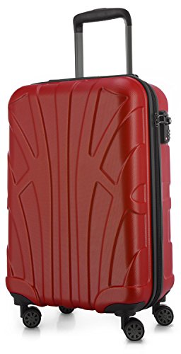 suitline - Handgepäck Hartschalen-Koffer Koffer Trolley Rollkoffer Reisekoffer, TSA, 55 cm, ca. 34 Liter, 100% ABS Matt, Rot suitline - Handgepäck Hartschalen-Koffer Koffer Trolley Rollkoffer Reisekoffer, TSA, 55 cm, ca. 34 Liter, 100% ABS Matt, Rot von suitline