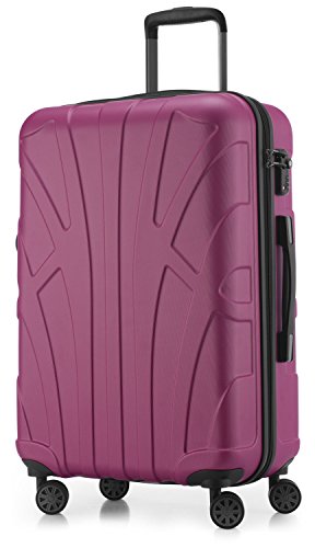 suitline - Hartschalen-Koffer Koffer Trolley Rollkoffer Reisekoffer, TSA, 66 cm, ca. 58 Liter, 100% ABS Matt, Magenta suitline - Hartschalen-Koffer Koffer Trolley Rollkoffer Reisekoffer, TSA, 66 cm, ca. 58 Liter, 100% ABS Matt, Magenta von suitline