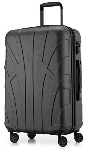 suitline - Hartschalen-Koffer Koffer Trolley Rollkoffer Reisekoffer, TSA, 66 cm, ca. 58 Liter, 100% ABS Matt, Graphite/Grau suitline - Hartschalen-Koffer Koffer Trolley Rollkoffer Reisekoffer, TSA, 66 cm, ca. 58 Liter, 100% ABS Matt, Graphite/Grau von suitline