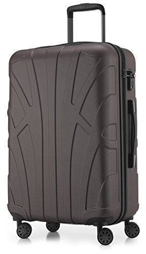 suitline - Hartschalen-Koffer Koffer Trolley Rollkoffer Reisekoffer, TSA, 66 cm, ca. 58 Liter, 100% ABS Matt, Titan suitline - Hartschalen-Koffer Koffer Trolley Rollkoffer Reisekoffer, TSA, 66 cm, ca. 58 Liter, 100% ABS Matt, Titan von suitline