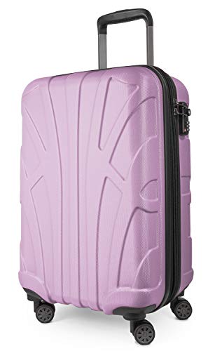 suitline - Handgepäck Bordgepäck Koffer mit Laptoptasche und Erweiterung, Business Trolley, TSA, 55 cm, ca. 38 Liter, 100% ABS Matt, Flieder suitline - Handgepäck Bordgepäck Koffer mit Laptoptasche und Erweiterung, Business Trolley, TSA, 55 cm, ca. 38 Liter, 100% ABS Matt, Flieder von suitline