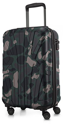 suitline - Handgepäck Hartschalen-Koffer Koffer Trolley Rollkoffer Reisekoffer, TSA, 55 cm, ca. 34 Liter, 100% ABS Matt, Camouflage suitline - Handgepäck Hartschalen-Koffer Koffer Trolley Rollkoffer Reisekoffer, TSA, 55 cm, ca. 34 Liter, 100% ABS Matt, Camouflage von suitline