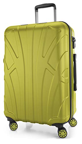suitline - Hartschalen-Koffer Koffer Trolley Rollkoffer Reisekoffer, TSA, 66 cm, ca. 58 Liter, 100% ABS Matt, Farn suitline - Hartschalen-Koffer Koffer Trolley Rollkoffer Reisekoffer, TSA, 66 cm, ca. 58 Liter, 100% ABS Matt, Farn von suitline