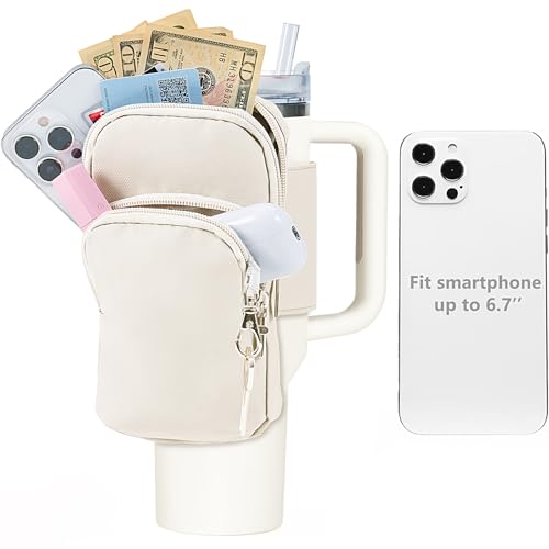 SUITMAT Wasserflaschen-Tasche für Stanley Quencher Tassenbecher, große Tassentasche für Stanley Cup-Zubehör, mit mehreren Taschen (nur Tasche) von SUITMAT