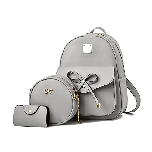 SUKUTU Frauen Rucksack wasserdichte PU Leder Mode Schultaschen 3 PCS Mädchen Bowknot Cute Mini Daypack Umhängetaschen SUKUTU Frauen Rucksack wasserdichte PU Leder Mode Schultaschen 3 PCS Mädchen Bowknot Cute Mini Daypack Umhängetaschen von SUKUTU