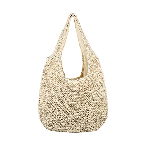 SUKUTU Frauen Große Stroh Rattan Strandtasche Hobo Handtaschen Griff Sommer Handgewebte Stroh Geldbörse SUKUTU Frauen Große Stroh Rattan Strandtasche Hobo Handtaschen Griff Sommer Handgewebte Stroh Geldbörse von SUKUTU