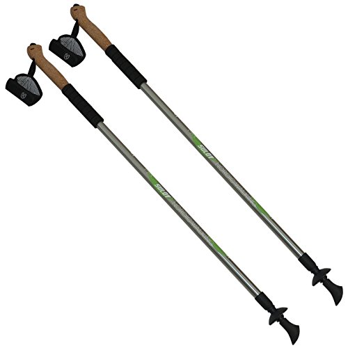 SULOV Erwachsene Trekkingstöcke Nordic Walking Stöcke, Grün, 90-150cm SULOV Erwachsene Trekkingstöcke Nordic Walking Stöcke, Grün, 90-150cm von SULOV