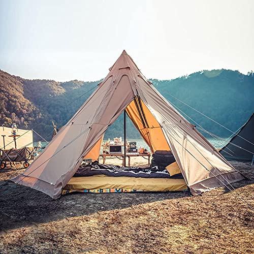 Indian Outdoor Portable Camping Pyramide Tipi Zelt Achteckige Tipi Zelt Für Erwachsene Mit Kocher Loch Camping Kirche Turm Jurte Zelt von SULQING