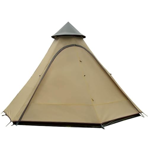 Tipi Waterproof Double Layer Outdoor Tent Thickened Family Camping Tent Indian Tent Pyramids with Fixed Ground Sheet Suitable for Wilderness von SULQING